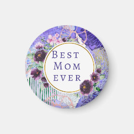 Beste Mama je lila Magnet