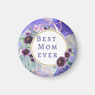 Beste Mama je lila Magnet