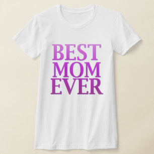 Beste Mama je Lila Typografie Muttertag T-Shirt