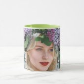 Beste Mama je Mama Foto Ihrer Mama hier Tasse (Zentrum)