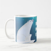 Beste Mama je Mama Polar Bear und ihr Cube Kaffeetasse (Links)