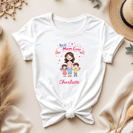 Beste Mama je Mama T-Shirt | Personalisierter Mutt