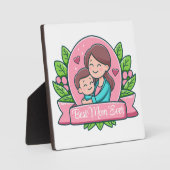 Beste Mama je, Mama und Kind, maßgeschneidert Fotoplatte (Vorderseite)