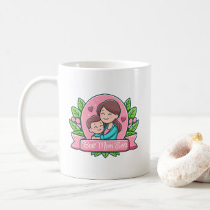 Beste Mama je, Mama und Kind, maßgeschneidert Kaffeetasse