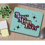 Beste Mama je Mami Kids Name Retro Rosa Mousepad<br><div class="desc">Beste Mama je Mami Kids Name Retro Rosa Zwei-Tone-Kaffee-Tasse</div>