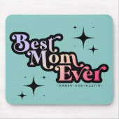 Beste Mama je Mami Kids Name Retro Rosa Mousepad (Vorne)