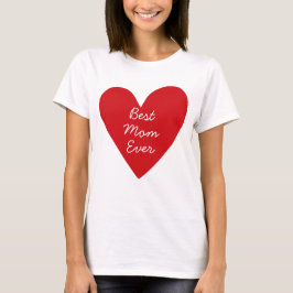 Beste Mama je Minimal Script Red Heart Mütter Day T-Shirt