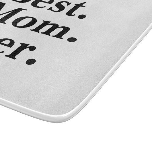 Beste Mama je Minimale Typografie Schneidebrett (Ecke)