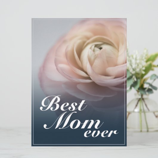 Beste Mama je mit Big Rose (Stehend Vorderseite)