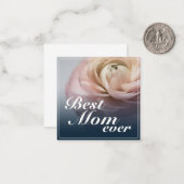 Beste Mama je mit Big Rose Mitteilungskarte (Vorderseite/Rückseite Beispiel)