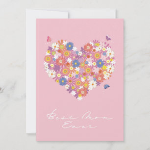 Beste Mama je mit Blume Einladung