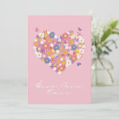 Beste Mama je mit Blume Einladung (Stehend Vorderseite)