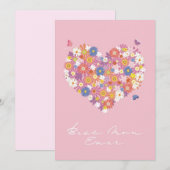 Beste Mama je mit Blume Einladung (Vorne/Hinten)