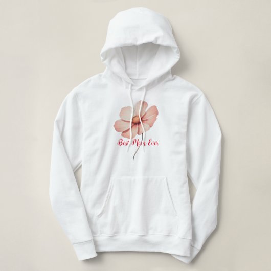 Beste Mama je mit Blume Hoodie (Design vorne)