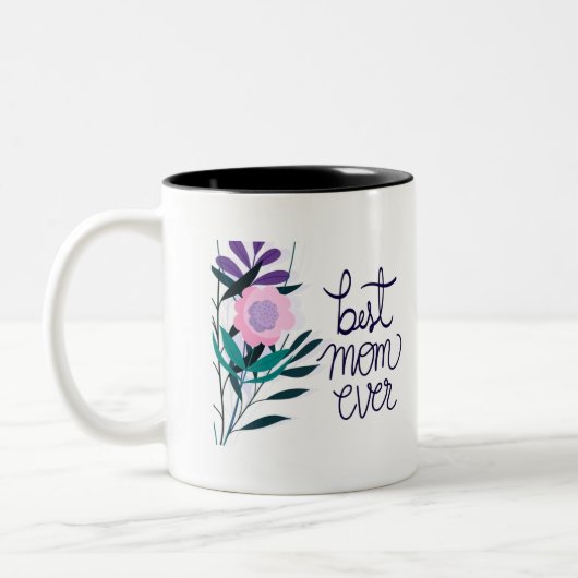 Beste Mama je mit Blume Tone Tasse (Links)