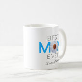 Beste Mama je mit Daisy Image Print (Blue V1) Kaffeetasse (VorderseiteRechts)