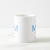 Beste Mama je mit Daisy Image Print (Blue V2) Kaffeetasse (Mittel)