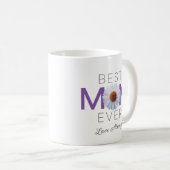 Beste Mama je mit Daisy Image Print (Lila V1) Kaffeetasse (VorderseiteRechts)