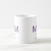 Beste Mama je mit Daisy Image Print (Lila V1) Kaffeetasse (Mittel)
