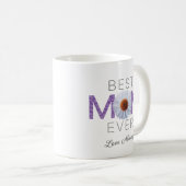 Beste Mama je mit Daisy Image Print (Lila V2) Kaffeetasse (VorderseiteRechts)