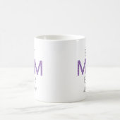Beste Mama je mit Daisy Image Print (Lila V2) Kaffeetasse (Mittel)