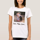 Beste Mama je mit Familienportrait T-Shirt (Vorderseite)