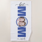 Beste MAMA je mit Foto Strandtuch (Vorderseite)