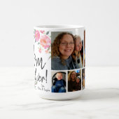 beste Mama je mit Fotos und Datum Kaffeetasse (Mittel)