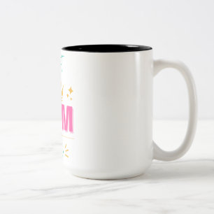 Beste Mama je mit Krone - Königliches Geschenk für Zweifarbige Tasse