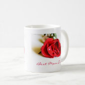 Beste Mama je mit Single Rote Rose Kaffeetasse (VorderseiteRechts)