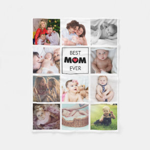 Beste Mama je Moderne Niedliche FotoCollage kunden Fleecedecke