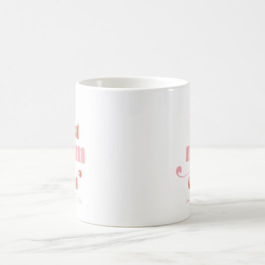 Beste Mama je Moderne Retro Typografie Kaffeetasse (Mittel)