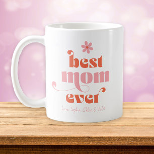Beste Mama je Moderne Retro Typografie Kaffeetasse