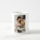 Beste Mama je Moderne Rosa Foto Muttertag Kaffeetasse (Mittel)