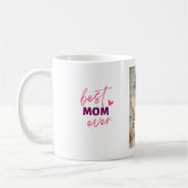 Beste Mama je Moderne Rosa Foto Muttertag Kaffeetasse (Links)