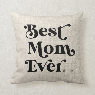 Beste Mama je Moderne rustikale Typografie Kissen