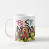 Beste Mama je Moderne Trendsetter Blume Kaffeetasse (Links)
