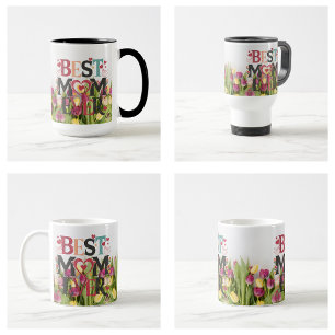 Beste Mama je Moderne Trendsetter Blume Kaffeetasse