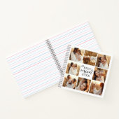 Beste Mama je Moderne Typografie Foto Collage Gesc Notizblock (Innenseite)