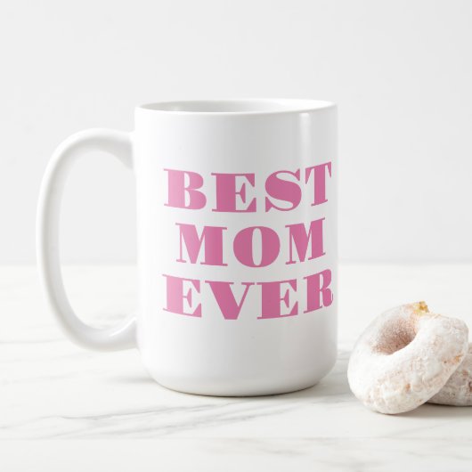 Beste Mama je Moderne Typografie Muttertagsgeschen Kaffeetasse (Mit Donut)
