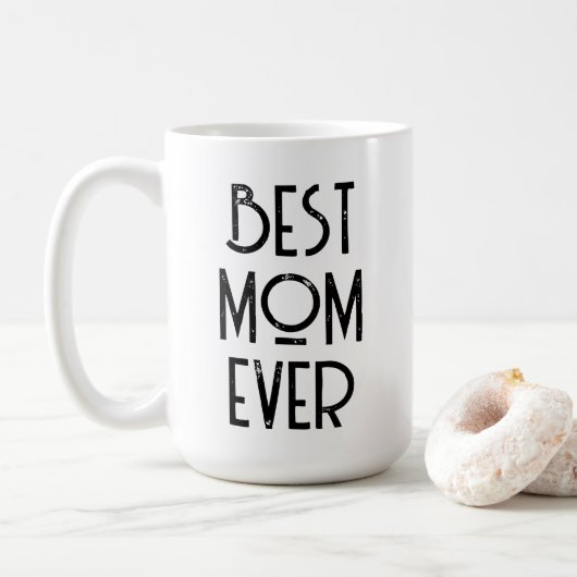 Beste Mama je Moderne Typografie Muttertagsgeschen Kaffeetasse (Mit Donut)