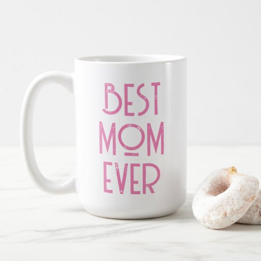 Beste Mama je Moderne Typografie Muttertagsgeschen Kaffeetasse (Mit Donut)