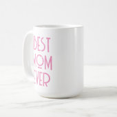 Beste Mama je Moderne Typografie Muttertagsgeschen Kaffeetasse (Vorderseite Links)