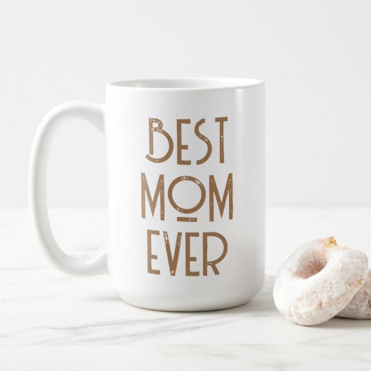 Beste Mama je Moderne Typografie Muttertagsgeschen Kaffeetasse (Mit Donut)