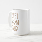 Beste Mama je Moderne Typografie Muttertagsgeschen Kaffeetasse (Vorderseite Links)