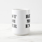 Beste Mama je Moderne Typografie Muttertagsgeschen Kaffeetasse (Mittel)