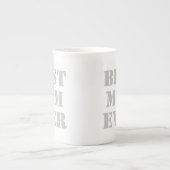 Beste Mama je Moderne Typografie Muttertagsgeschen Porzellantasse (Vorderseite)