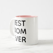 Beste Mama je Moderne Typografie Muttertagsgeschen Zweifarbige Tasse (Vorderseite Links)