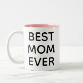 Beste Mama je Moderne Typografie Muttertagsgeschen Zweifarbige Tasse (Links)