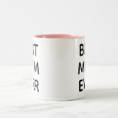 Beste Mama je Moderne Typografie Muttertagsgeschen Zweifarbige Tasse (Mittel)